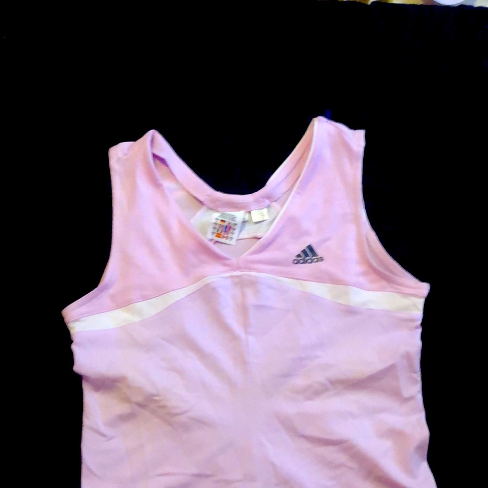 Pink adidas tank top